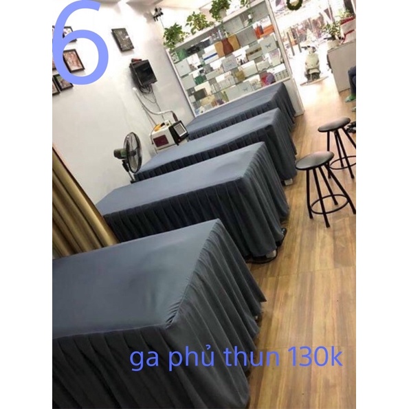 Ga thun phủ spa, y tế, nối mi, thẩm mỹ viện- chất liệu thun lạnh | BigBuy360 - bigbuy360.vn