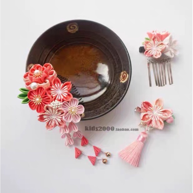 Hana Kanzashi - kẹp phong cách Nhật Bản -chụp hình yukata kimono