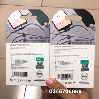 Đầu chia 2 cổng lightning HOCO LS20