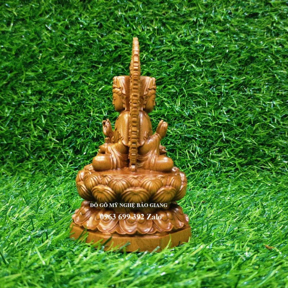 [GIA RE] Tượng phật bà quan âm bằng gỗ khắc 2 mặt