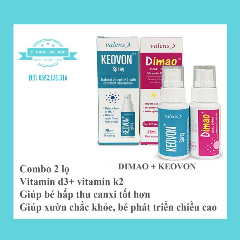 Combo tăng chiều cao cho bé Dimao+keovon