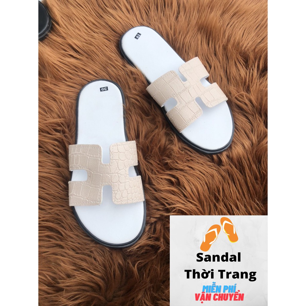 Dép quai ngang nam nữ đế đúc cao su nguyên khối  Sandal thời trang Dép nữ giá rẻ