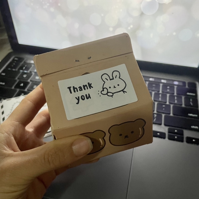 Tem dán mini dễ thương trang trí niêm phong hàng hoá