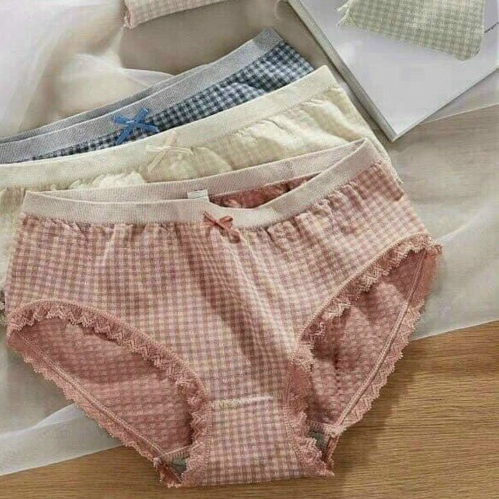 Quần lót cotton kháng khuẩn viền ren 110QC mông 90cm đến 93cm không gian eva KGE | BigBuy360 - bigbuy360.vn