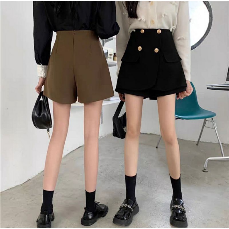Quần Giả Váy Vạt 4 Cúc ❤️ Phong Cách Hàn Quốc❤️Đủ Màu Đen,Trắng M004 | BigBuy360 - bigbuy360.vn