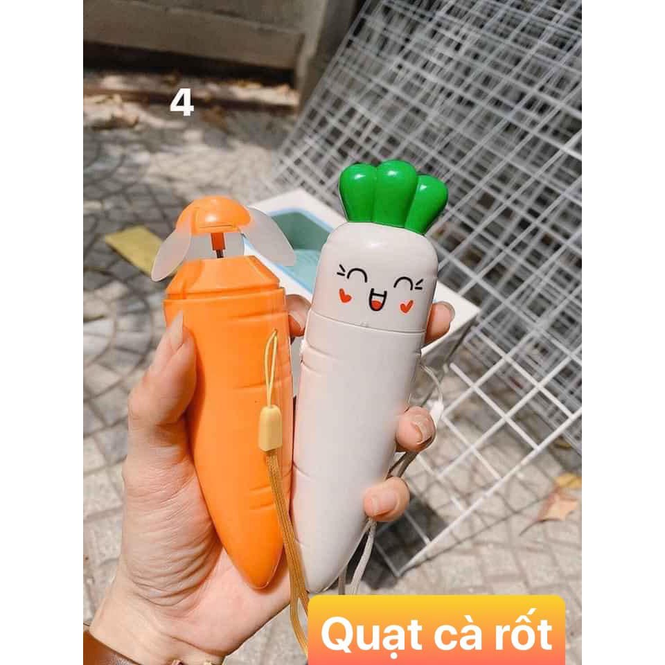 Quạt mini cầm tay- Quạt cầm tay tích điện- quạt mini 3 in 1-Quạt mini tích điện- Quạt bơ cà rốt máy bay mèo kity