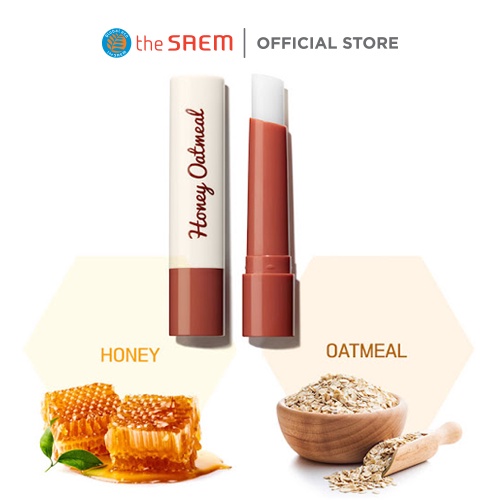 Son Dưỡng Môi Không Màu the SAEM Honey Oatmeal Melting Lip Balm 2g