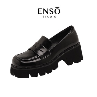 Giày loafer nữ lynx da thật 6cm