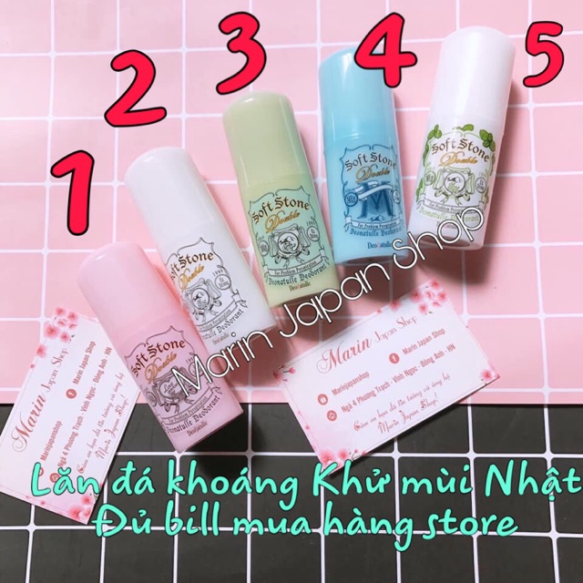 (Chuẩn hàng Nhật)Lăn đá khoáng khử mùi dạng sáp soft stone số 1 Nhật Bản