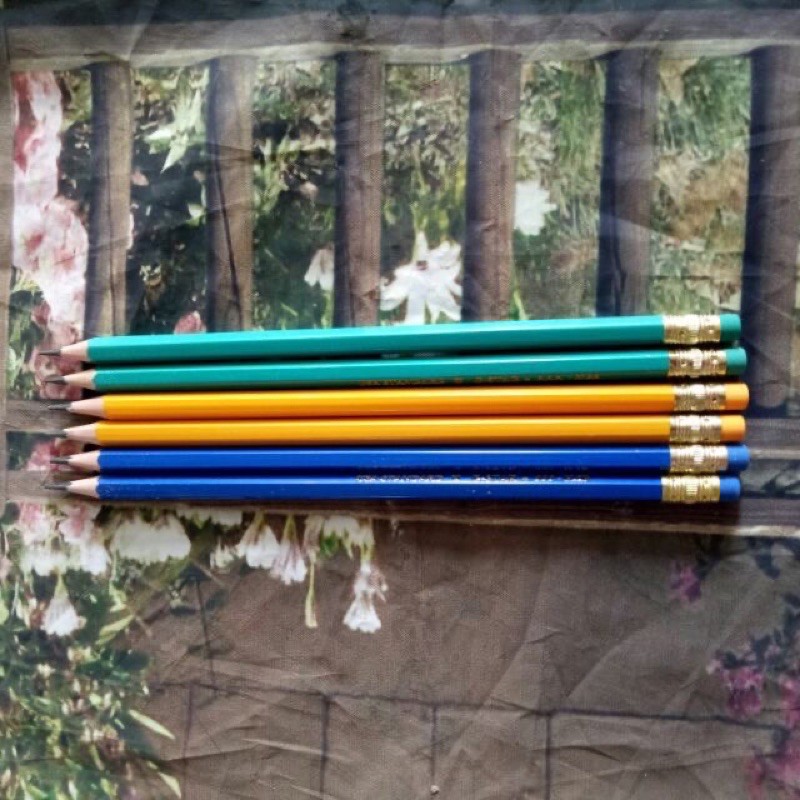 Bút chì gỗ 2B vỏ nhiều màu
