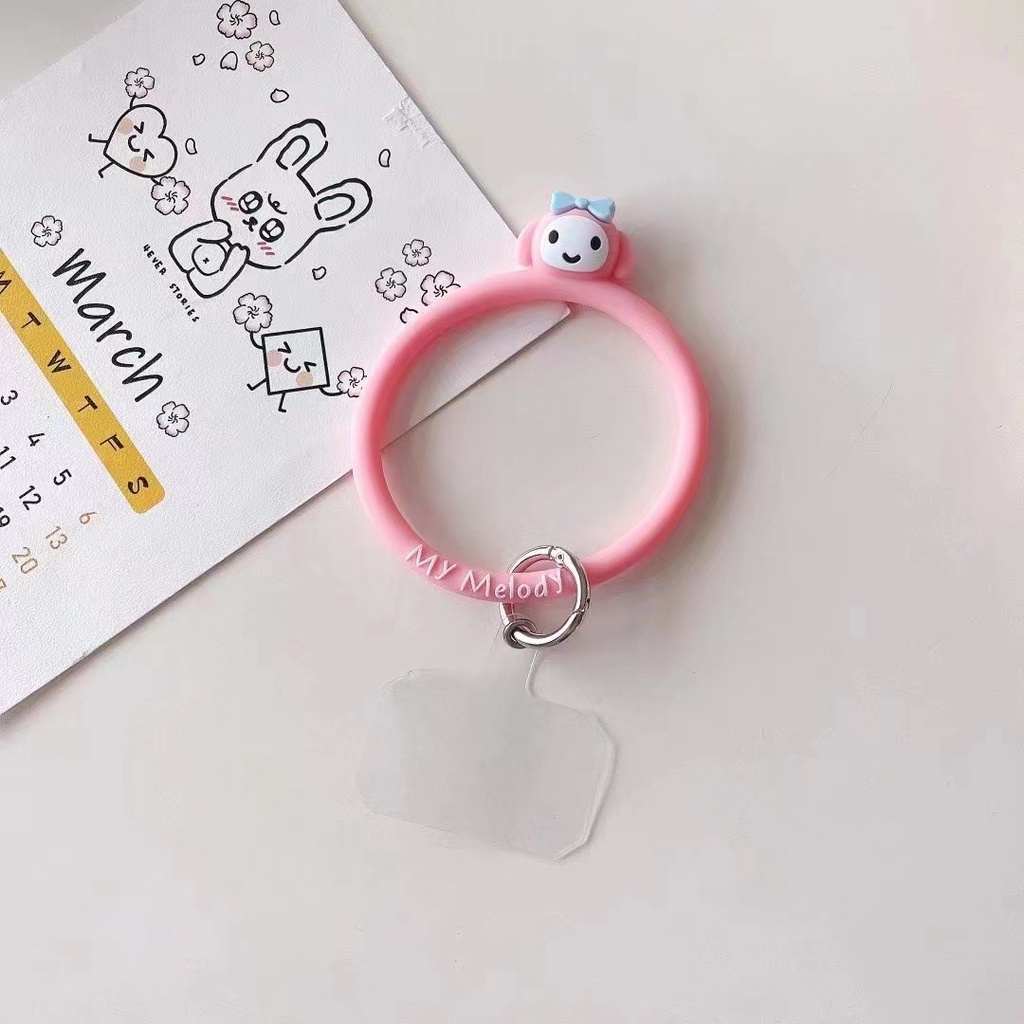 Ốp Điện Thoại Hình Melody Stellalou /cartoon / Voi Hoạt Hình Có Vòng Đeo Tay Dễ Thương