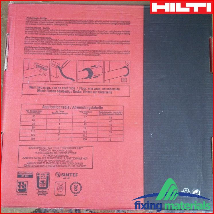 Băng quấn ngăn cháy HILTI CP 648-E-W45/1.8&quot;  FIRESTOP ENDLESS WRAP STRIPS, Hàng chính hãng