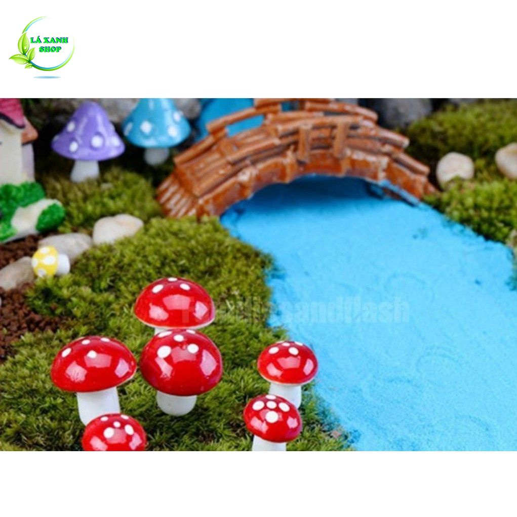 Tiểu cảnh Nấm Xốp, Phụ kiện nấm xốp nấm màu trang trí tiểu cảnh, hồ cá