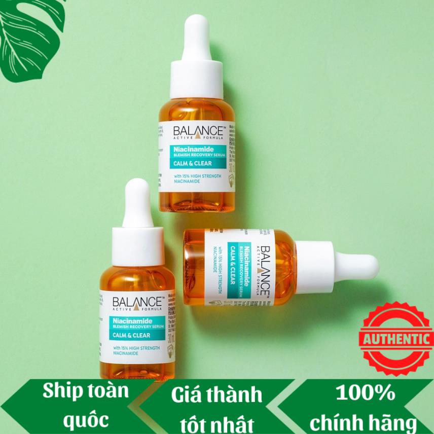 Serum ngừa mụn, mờ thâm Balance Niacinamide 15% Blemish Recovery 30ml [NHẬP KHẨU CHÍNH HÃNG 100%]