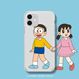 Ốp điện thoại TPU dẻo in cặp đôi hoạt hình chống sốc trầy xước cho IPhone 11 Pro XR/XS/X 7 8 Plus