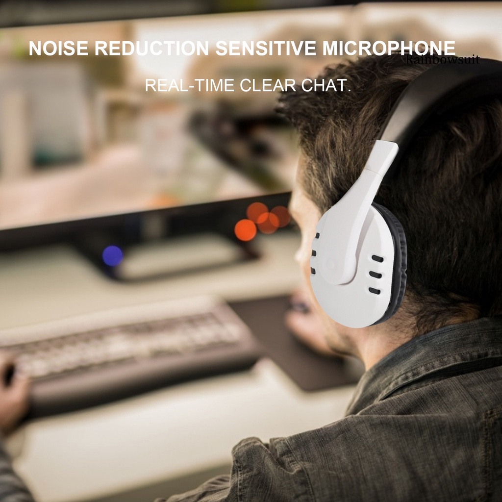 RB- Headset Wired Stereo Surround Plastic Head-mounted Gaming Headphone for PS5 PS4 Pro/Slim