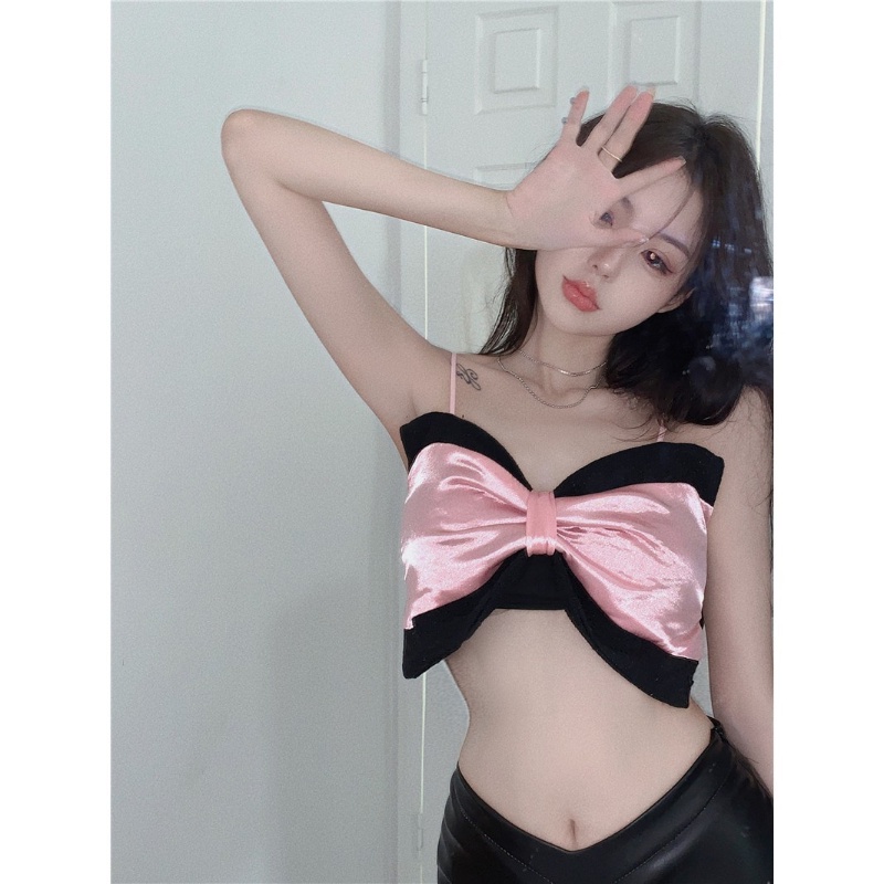 COZOK Áo Tank Top Không Tay Thắt Nơ Quyến Rũ Hợp Thời Trang