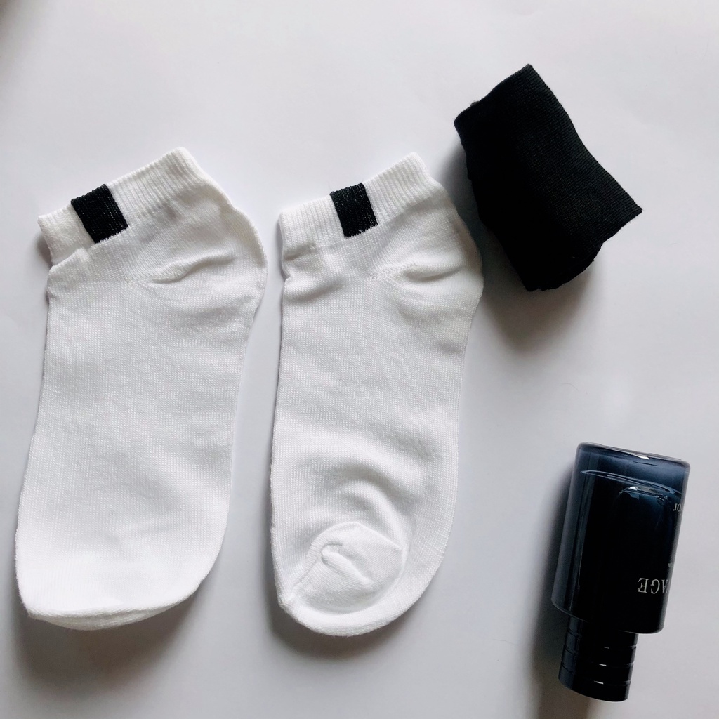 Tất trơn unisex nam nữ, vớ tất nam nữ cổ ngắn đẹp thấm hút mồ hôi mã T01