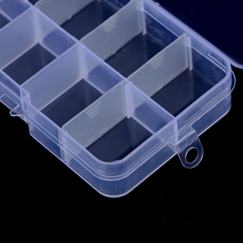 Hộp Nhựa Trong Suốt Với 10 Ngăn Đựng Trang Sức Tiện Lợi
