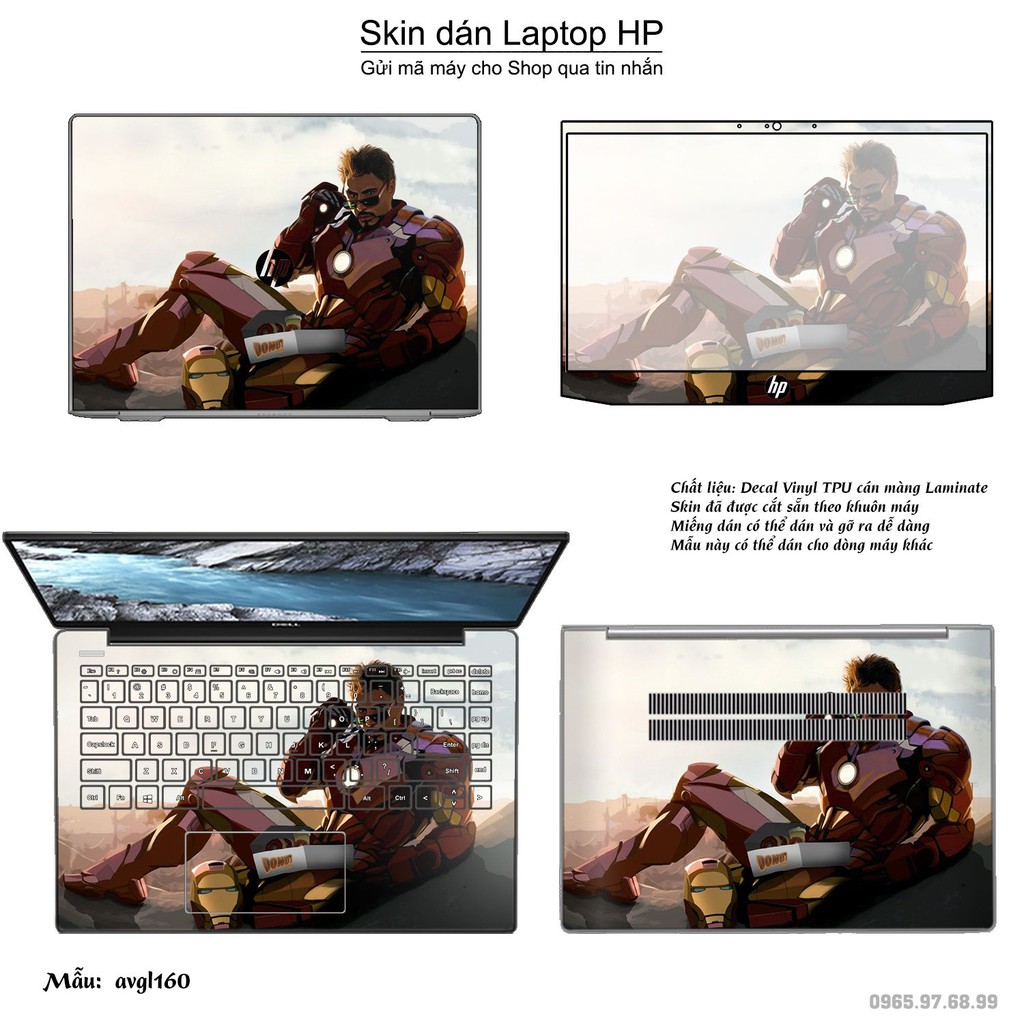 Skin dán Laptop HP in hình Avenger _nhiều mẫu 4 (inbox mã máy cho Shop)