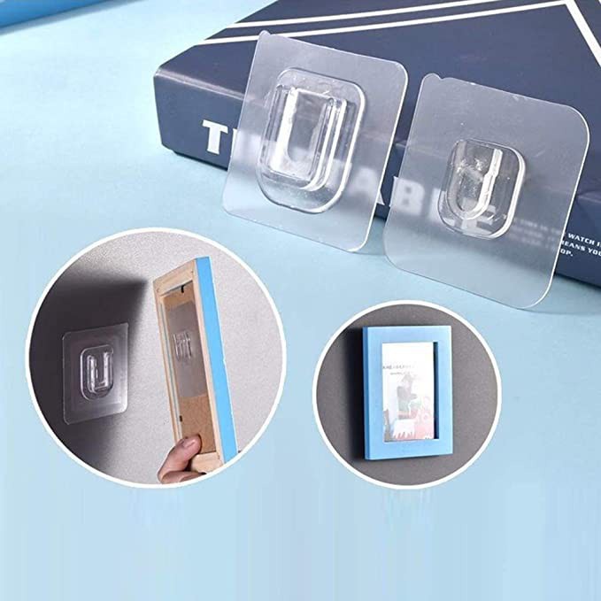 Set 50 Móc Dán Tường Hai Mặt Trong Suốt Cho Nam Nữ