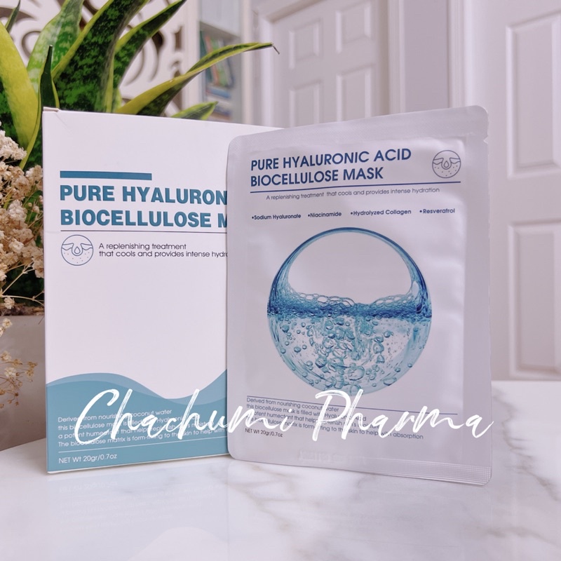 Mặt nạ giấy phục hồi da cấp ẩm Biocellulose Mask Pure Hyaluronic Acid 20gr