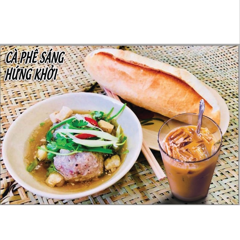 Tranh thiếc trang trí tường chủ đề ẩm thực Việt Nam: cafe, bánh mì, cơm tấm, ăn nhậu,... decor quán phong cách