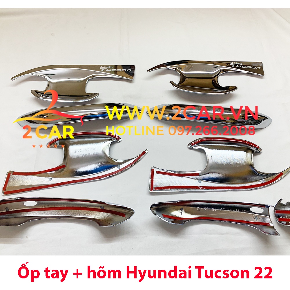 Ốp Tay nắm, Hõm Cửa Xe Hyundai Tucson 2022-2023 Mạ Crom cao cấp