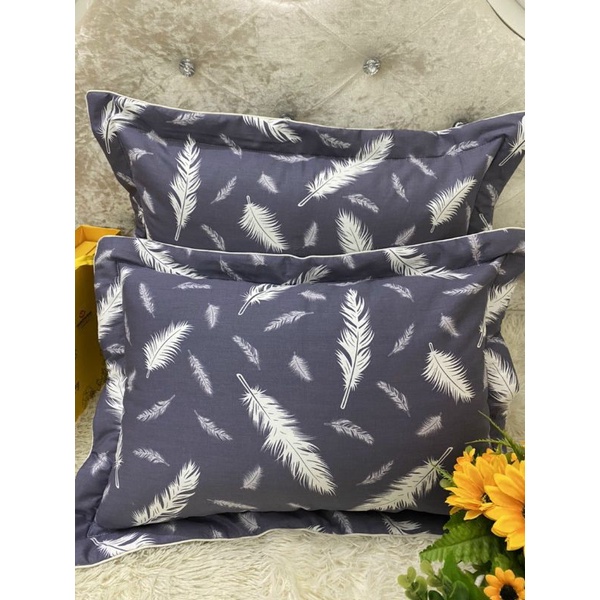 Vỏ gối nằm cotton cao cấp đẹp 45x65 có lót bông dây khóa kéo 1 đôi