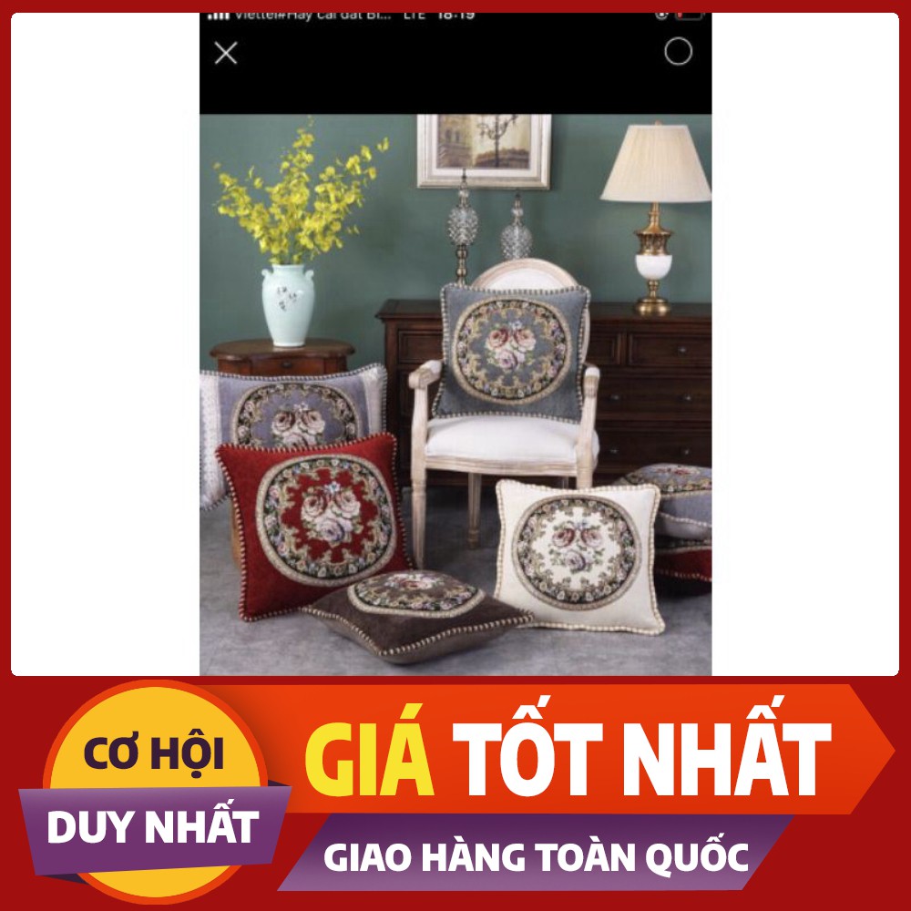 Gối tựa Tây Âu 45x45 sang trọng