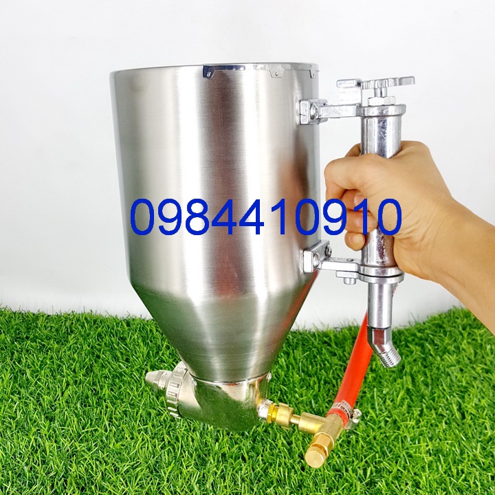 SÚNG PHUN GAI, GẤM TƯỜNG NHÀ BÌNH INOX - 9511A DÙNG HƠI