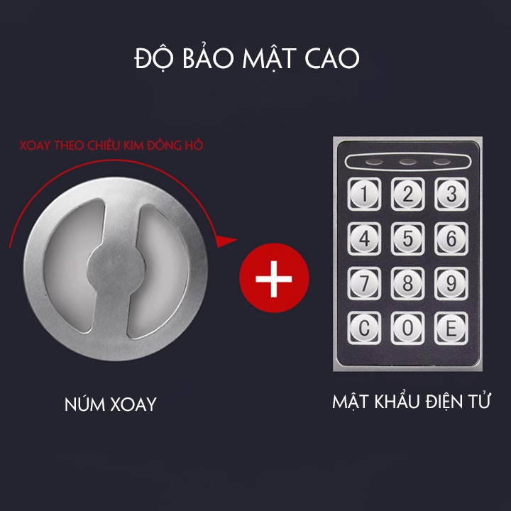 Két Sắt Mini Khóa Mật Khẩu, Chống Cháy, Chống Trộm Cao Cấp - Két Sắt Gia Đình Khóa Điện Tử