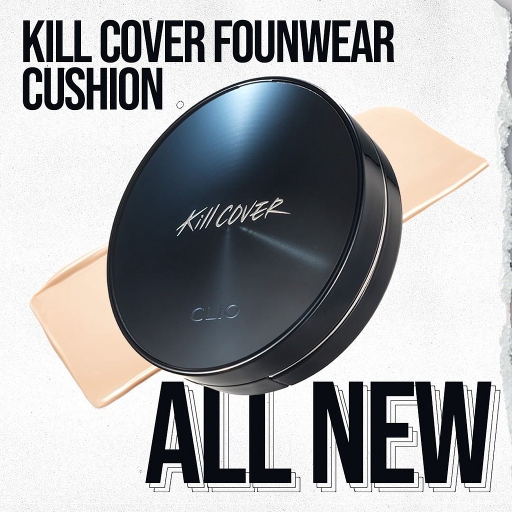 Phấn nước che khuyết điểm CLIO Kill Cover Founwear Cushion All New Set #Lingerie #Linen #Vanilla #Ginger #Lvory-NiNiShop