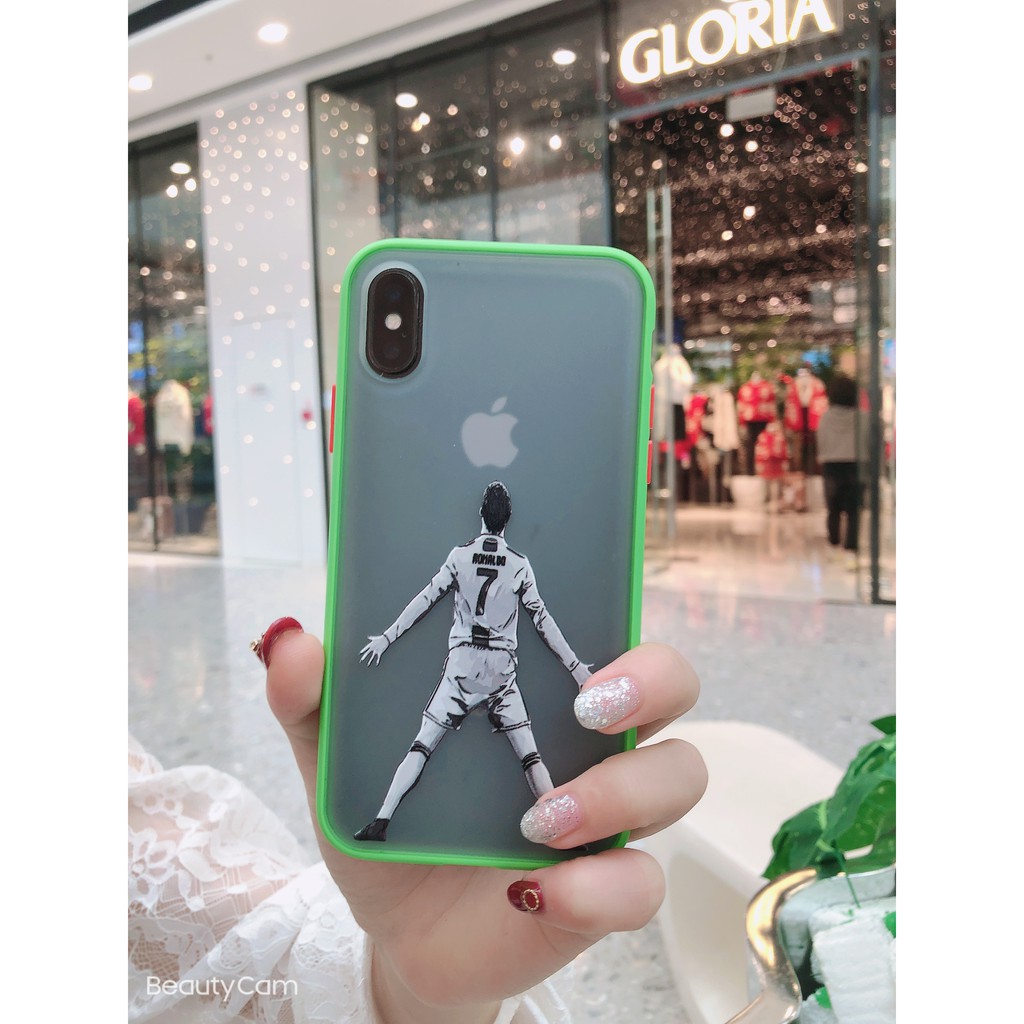 [Siêu rẻ] Ốp Lưng IPHONE Nhám Viền Xanh lá CR7 full dòng 6/6s đến 11promax- H Case