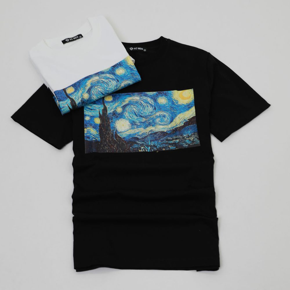 Áo thun tay lỡ AC MEN phông Unisex nam nữ Cotton oversize form rộng họa tiết in hình