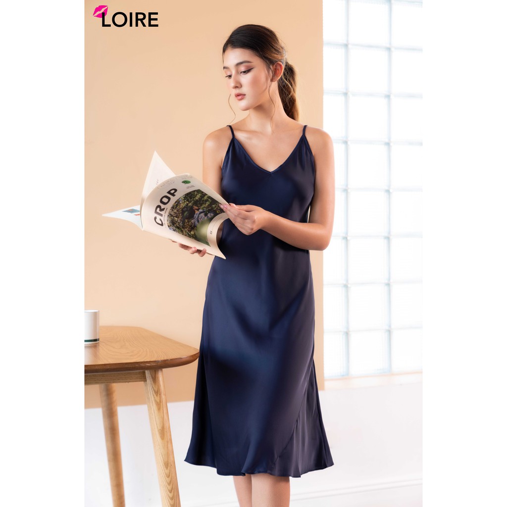 Váy 2 Dây Lụa Cao Cấp Cổ Tim LOIRECHIC LSL04 | BigBuy360 - bigbuy360.vn