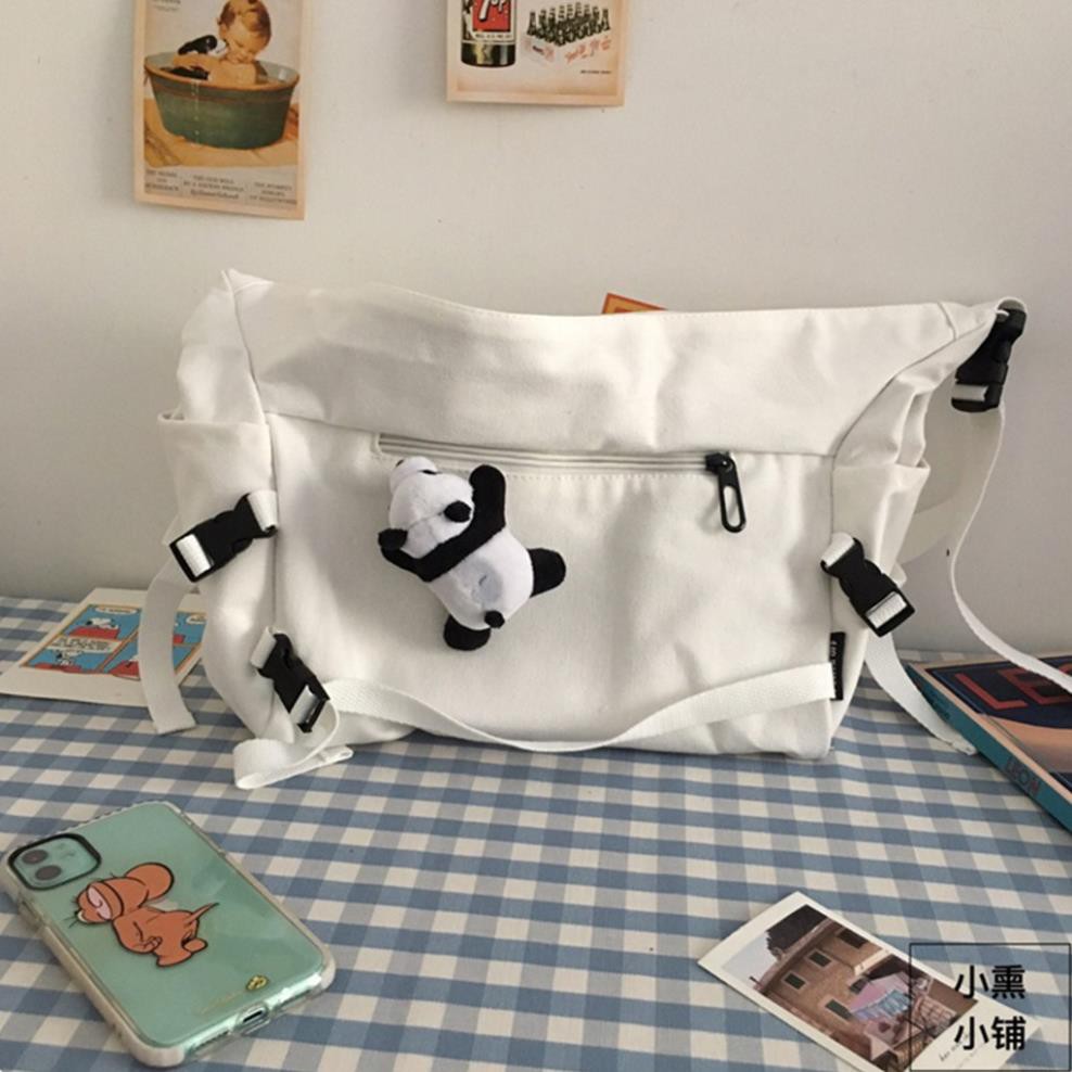 Túi tote vải canvas đeo chéo đeo vai ulzzang hàn quốc xinh xắn