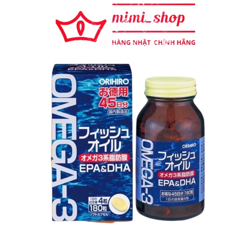Viên dầu cá omega 3 orihiro fish oil Nhật Bản