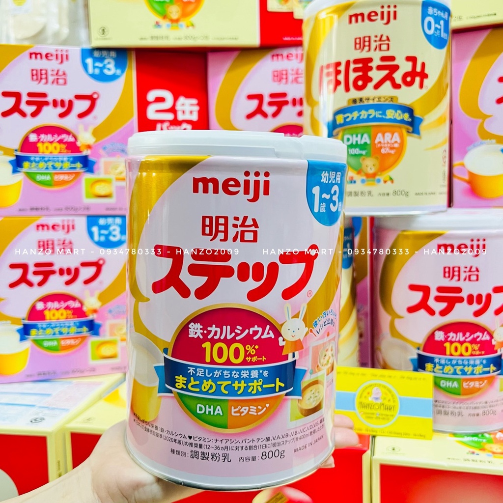 Sữa Meiji nội địa Nhật lon 800g thanh sữa 0-1 , 1-3