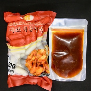 500G BÁNH GẠO NHÂN PHOMAI ĐỎ + 100G SỐT TOK CHIẾT LẺ