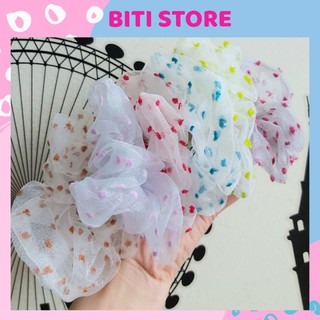 Dây cột tóc vải scrunchies đa dạng mẫu biti ctv16