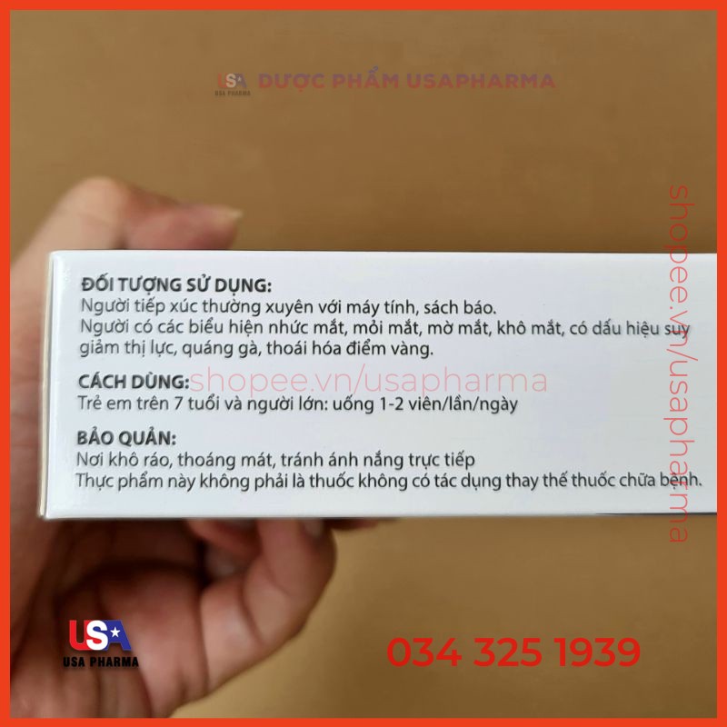 Viên uống sáng mắt Lutidin Extra giảm khô mắt, mờ mắt, mỏi mắt - 30 viên