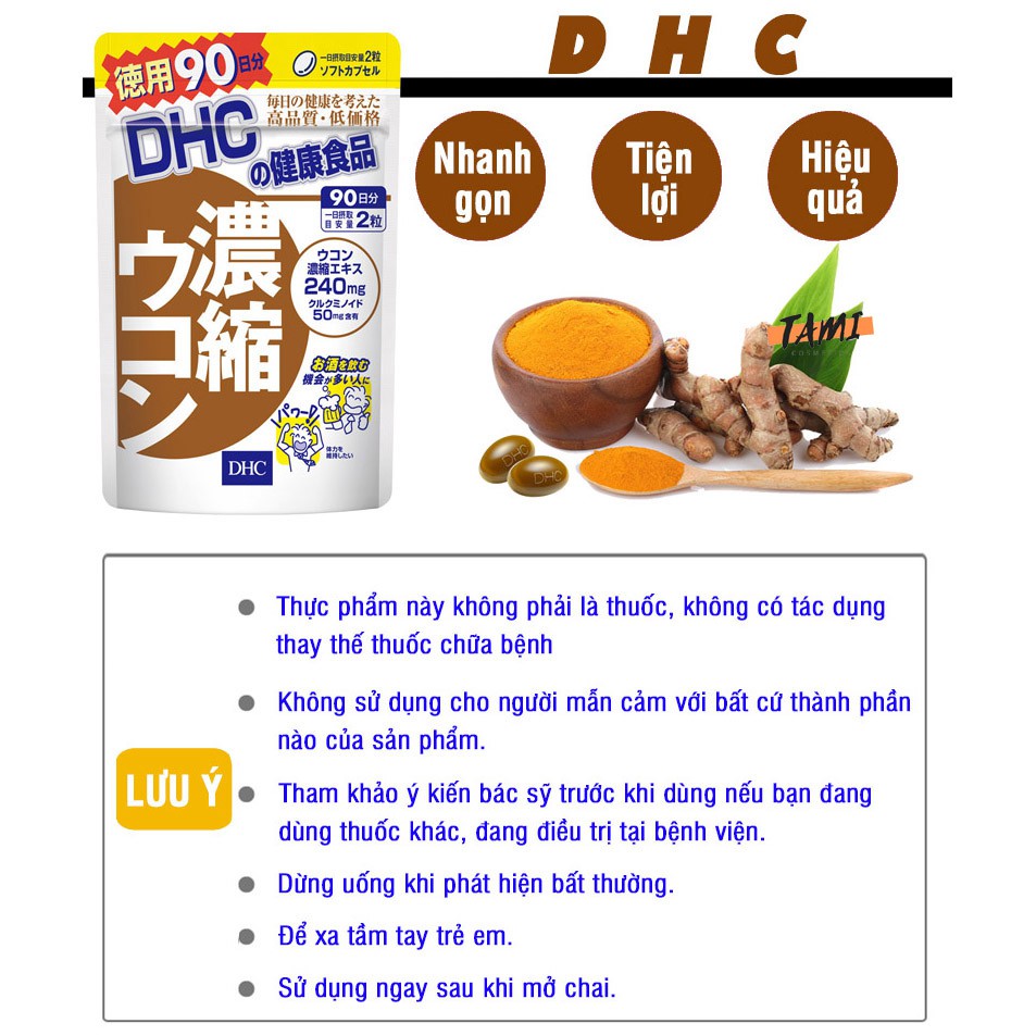 Viên uống giải rượu, thải độc gan DHC Nhật Bản bảo vệ sức khỏe thực phẩm chức năng 30 ngày TM-DHC-TUR30