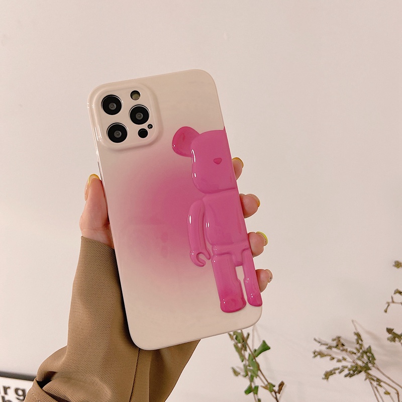 Ốp Điện Thoại Mềm Hình Gấu Hoạt Hình 3D Cho iphone 13 12 11 Pro Max XR X XS XSMAX