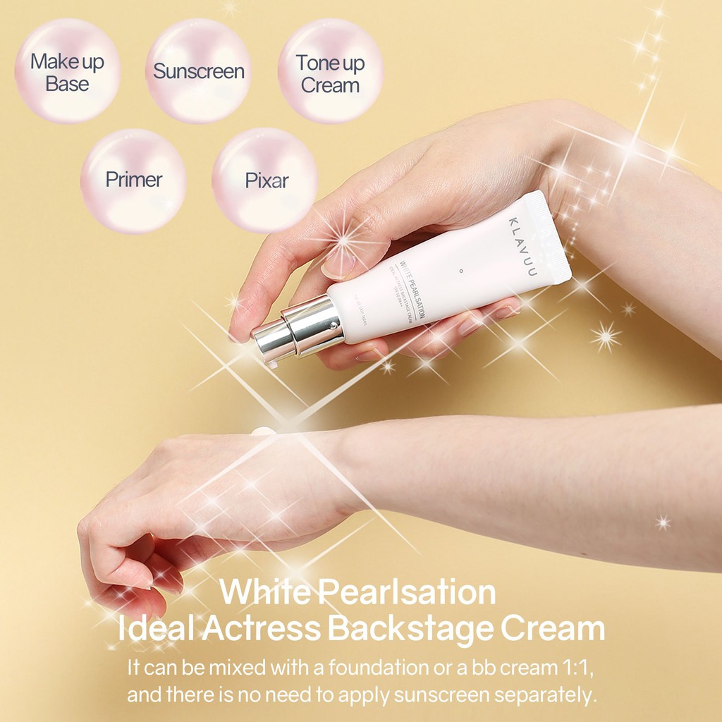 Kem Lót Klavuu White Pearlsation Ideal Actress Backstage Cream SPF30 PA++