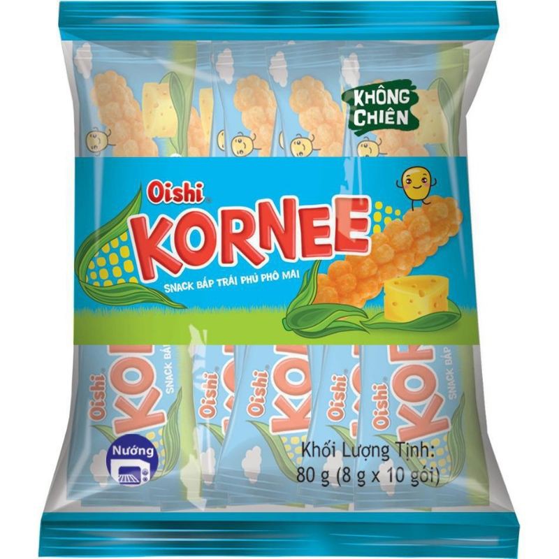 Bánh Kornee Snack Bắp Trái Oishi Vị Bắp Ngọt