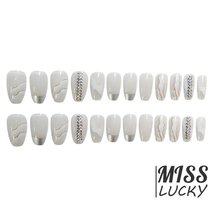 VN (Hàng Mới Về) Set 24 Móng Tay Giả Thời Trang Quyến Rũ Cho Nữ