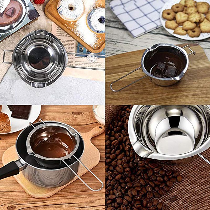 Nồi nấu sáp bằng thép không gỉ có tay cầm dài chống dính tiện dụng