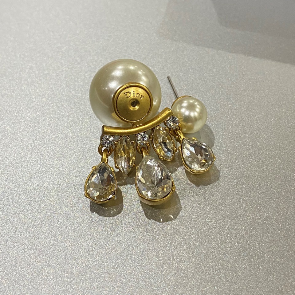 Khuyên Tai Tròn Khắc Chữ Dior Bằng Thép Titanium Thời Trang Cho Nữ