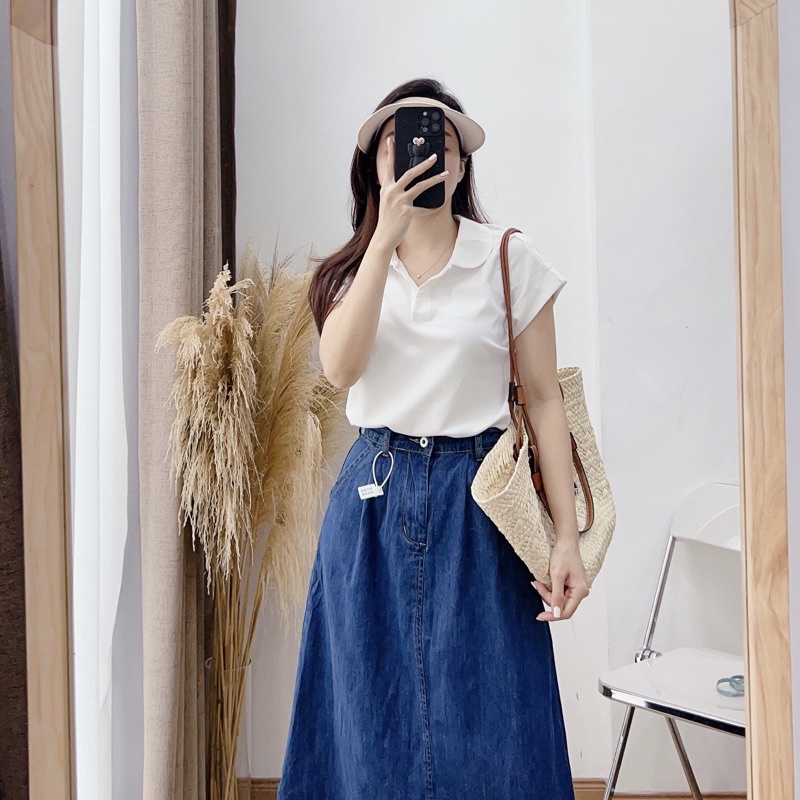 ( Ảnh thật ) 7340 Áo polo cổ sen tay hến